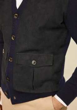 Hackett London Safari Hybrid Cardi - Vest - Navy -ZALANDO WINKEL 057a4ab9cf8c40cbb4aa21ca07c67627