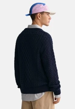 Gant Cable Crew Neck - Trui - Evening Blue -ZALANDO WINKEL 07579cf5fe3943f7a41d9affbe8fd353