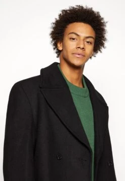 New Belted Coat - Mantel - Black -ZALANDO WINKEL 08b409f3621c4c9795dbae78d30e055d