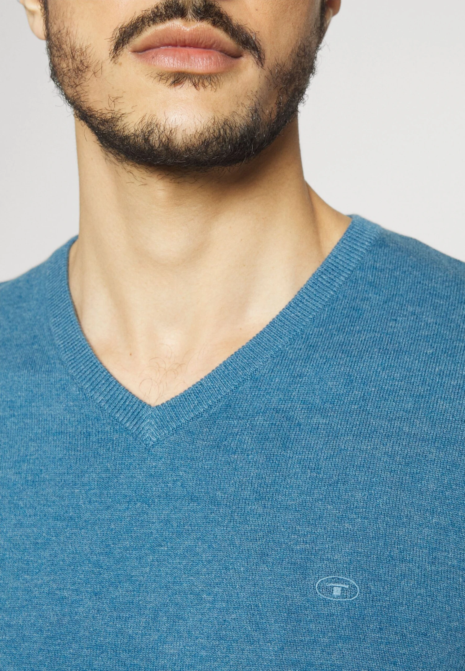 Tom Tailor V-Neck - Trui - Medium Blue Ashes Melange 8 Tom Tailor V-Neck - Trui - Medium Blue Ashes Melange - Afbeelding 6