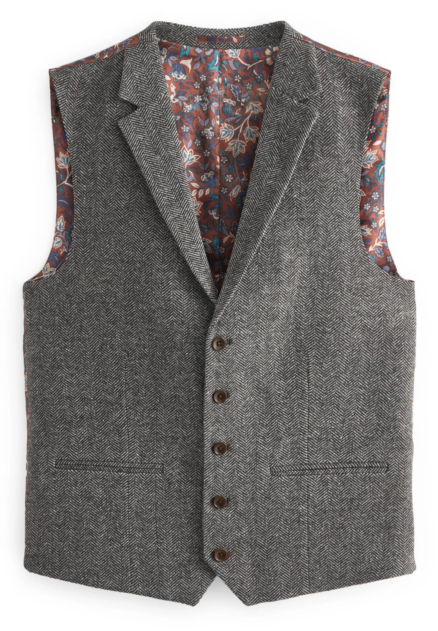 Next Nova Fides Herringbone - Gilet - Grey 5 Next Nova Fides Herringbone - Gilet - Grey - Afbeelding 3