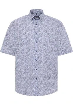 Eterna Seersucker Comfort Fit - Overhemd - Blau -ZALANDO WINKEL 0c864ecdb22e42beaf687d905a780f29