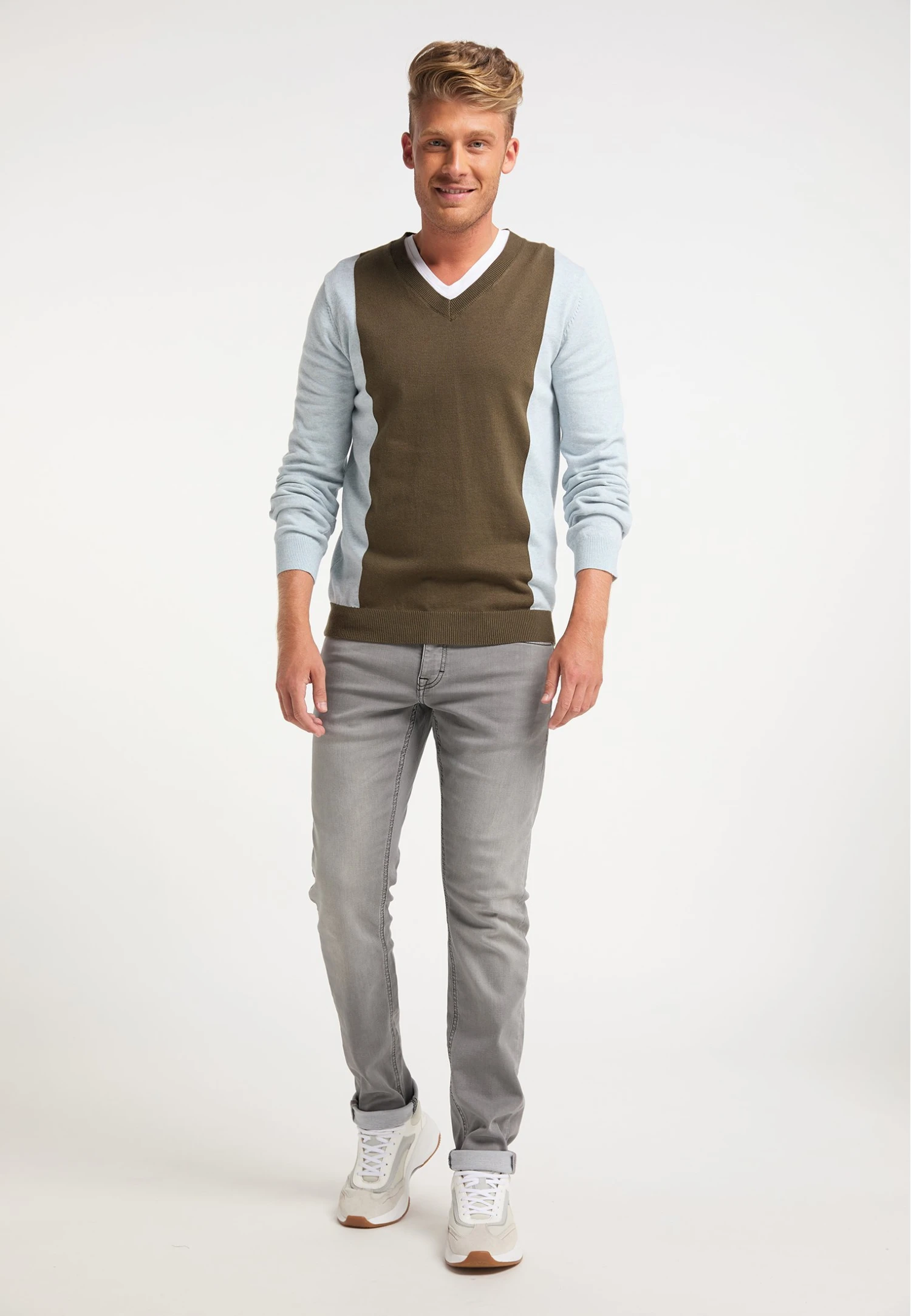 Trui - Militär Oliv Hellblau 4 Trui - Militär Oliv Hellblau - Afbeelding 2