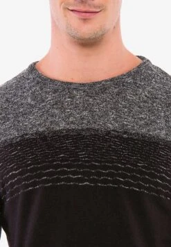 Cipo & Baxx Im Klassischen Schnitt - Trui - Black-Grey -ZALANDO WINKEL 0dc795597905492fb66b06ed289215fe