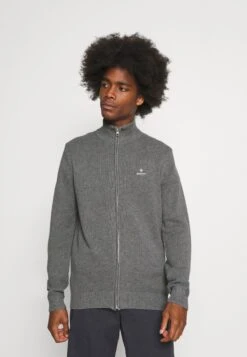 Gant Zip- Vest - Dark Grey Melange