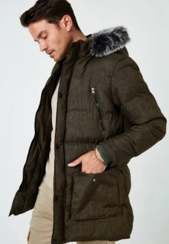 Slim Fit - Winterjas - Khaki -ZALANDO WINKEL 0e2cb59d7f0e49a9a01faeab8503d57a