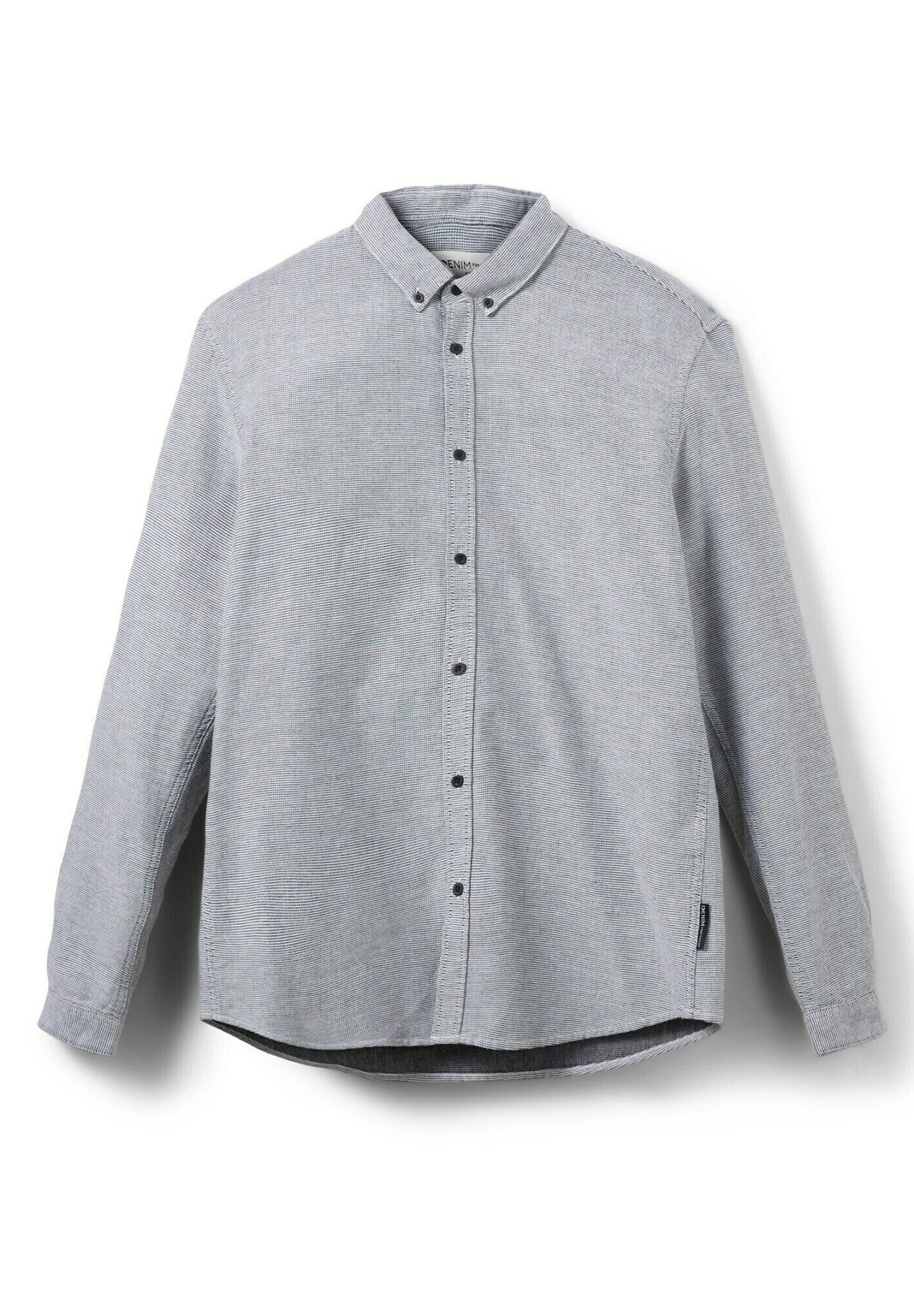 TOM TAILOR Denim Mit Struktur - Overhemd - Light Beige Black Structure 9 TOM TAILOR Denim Mit Struktur - Overhemd - Light Beige Black Structure - Afbeelding 7