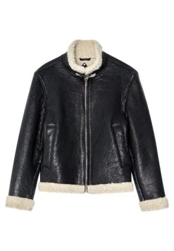 Leren Jas - Schwarz Weiß -ZALANDO WINKEL 1517593e9a9a4a6093bb8cdef951e8b0