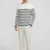 Holebrook Lennart Crew - Trui - Off White Navy -ZALANDO WINKEL 161973c085774d8bacec0b4b2c202eeb