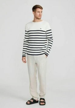 Holebrook Lennart Crew - Trui - Off White Navy