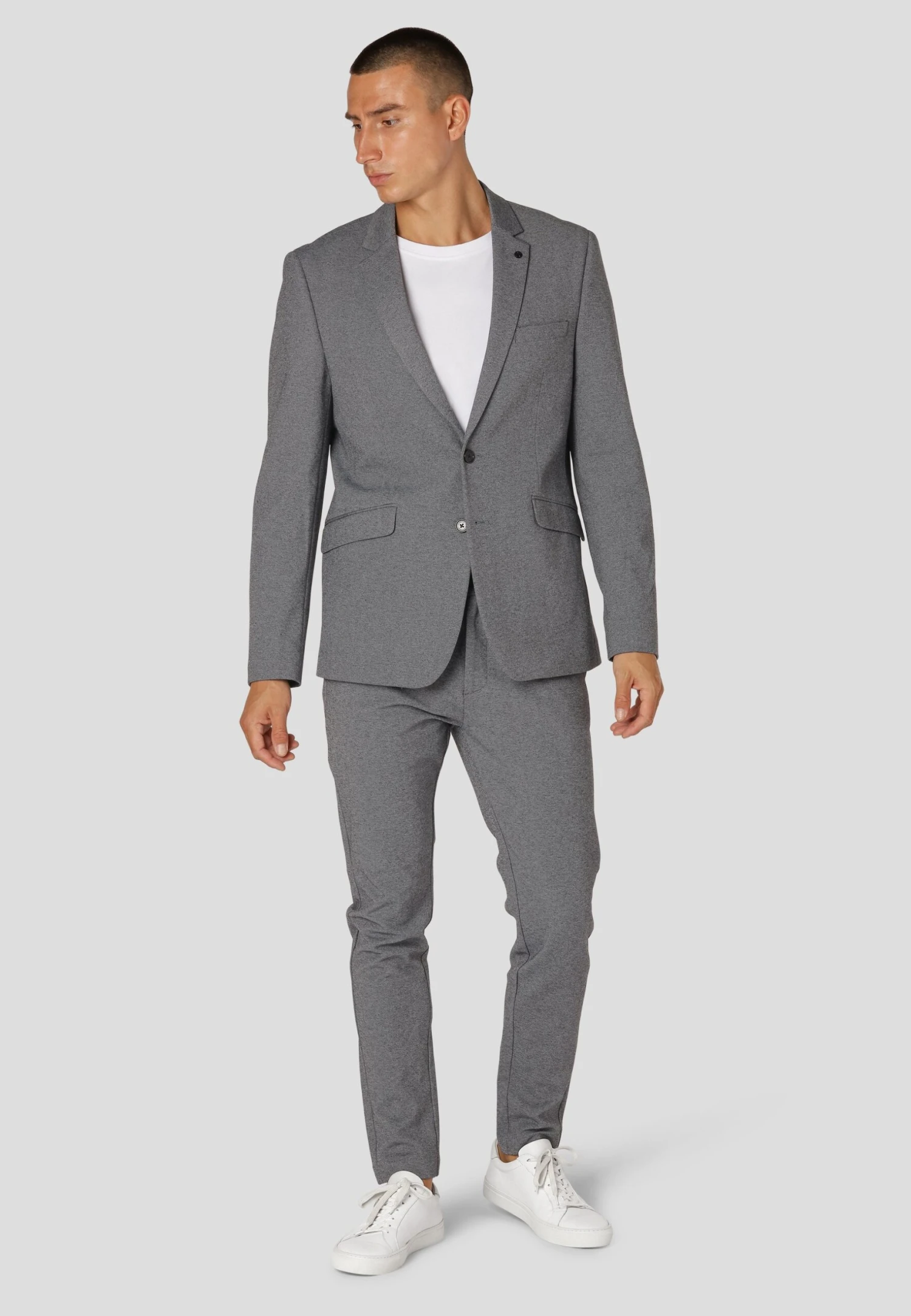 Milano- Chino - Dark Grey Mix 4 Milano- Chino - Dark Grey Mix - Afbeelding 2