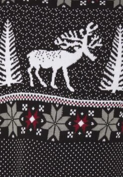 Pier One Wintery Christmas Jumper- Trui - Black -ZALANDO WINKEL 19b4f5f8cc11462394392012199e9096