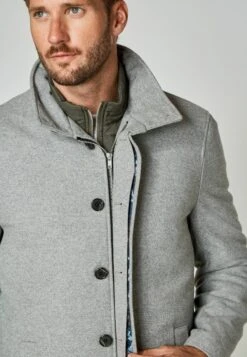 Next Signature Italian Rich With Removable Gile - Mantel - Light Grey -ZALANDO WINKEL 1b427274b43542ad96c76eec9fa3dd94