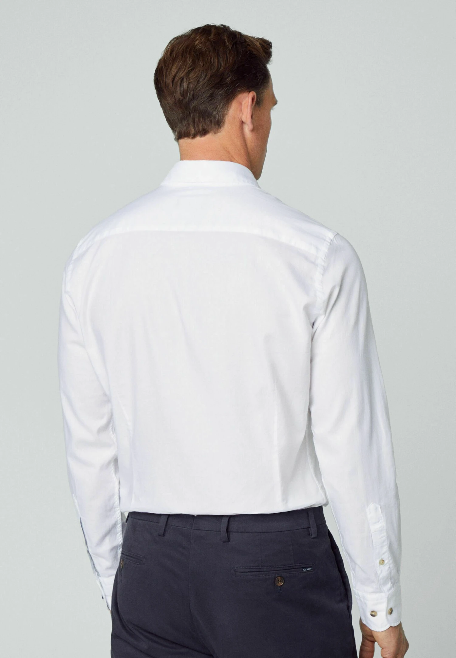 Hackett London Piece Dyed Soft- Overhemd - White 5 Hackett London Piece Dyed Soft- Overhemd - White - Afbeelding 3