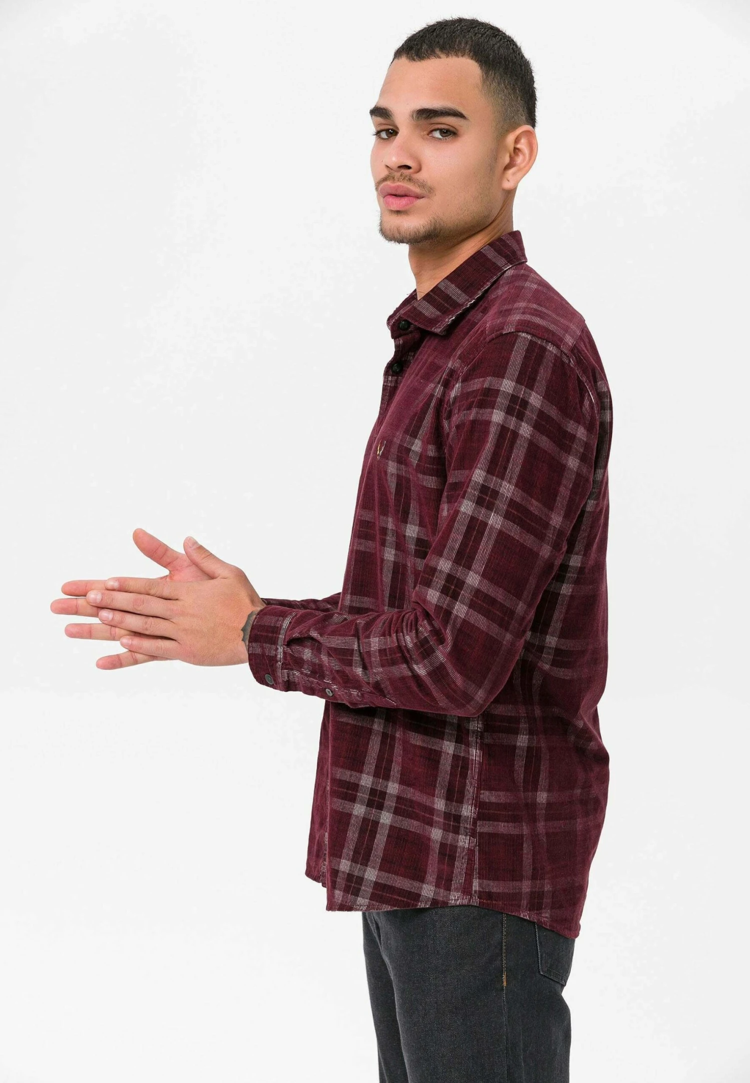 Regular Fit - Overhemd - Bordeaux 8 Regular Fit - Overhemd - Bordeaux - Afbeelding 6