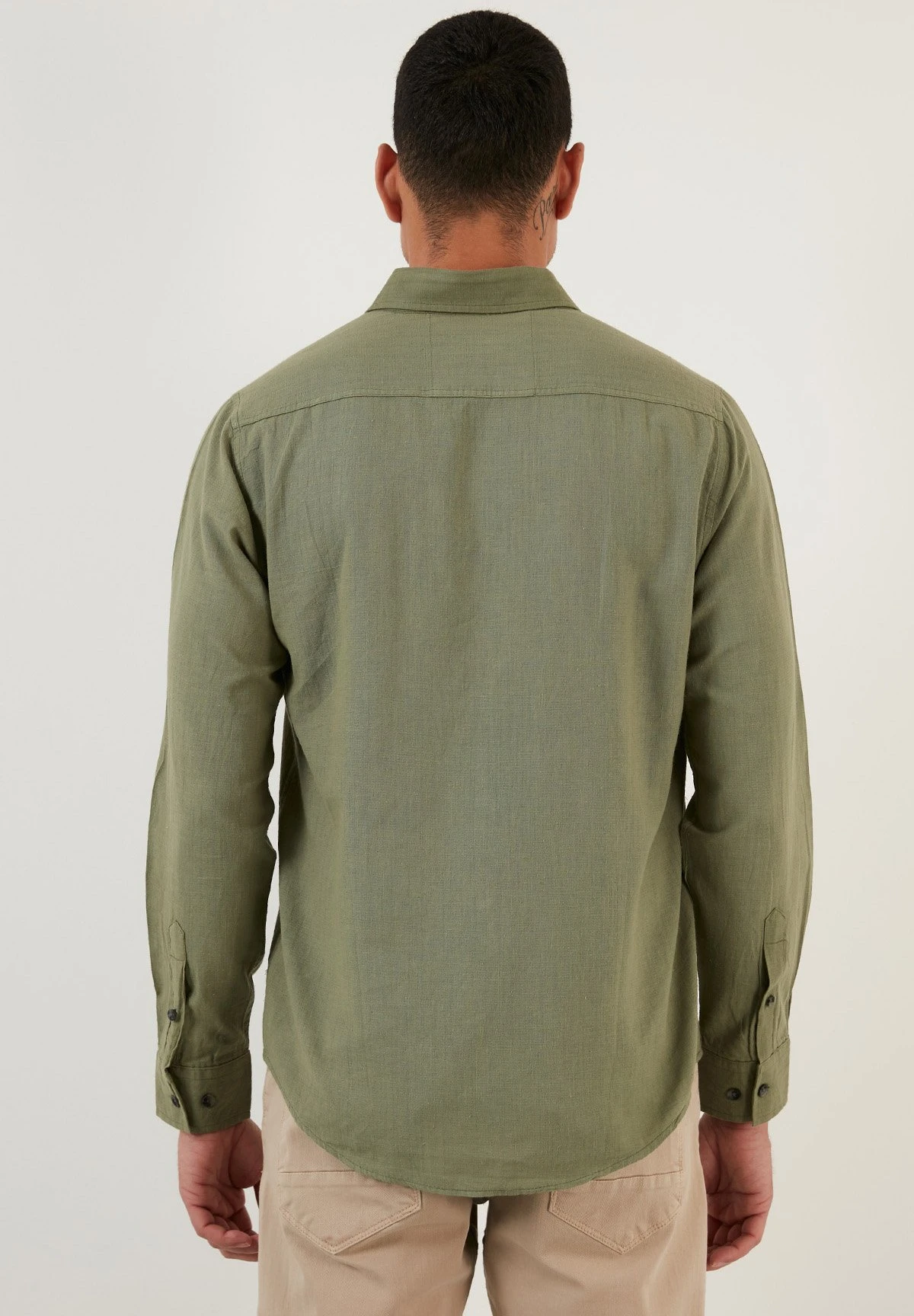 Regular Fit - Overhemd - Khaki 7 Regular Fit - Overhemd - Khaki - Afbeelding 5