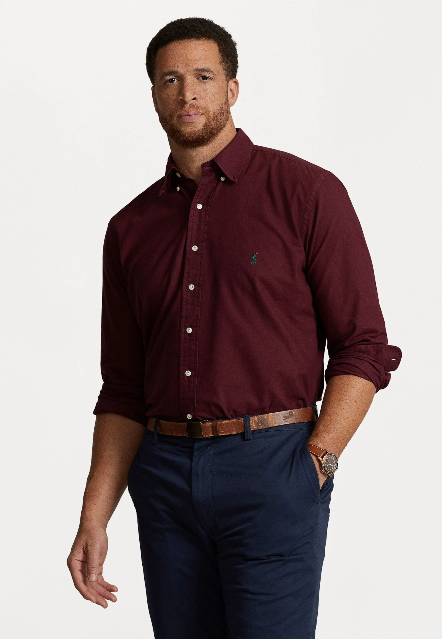 Long Sleeve Sport Shirt - Overhemd - Harvard Wine 3 Long Sleeve Sport Shirt - Overhemd - Harvard Wine