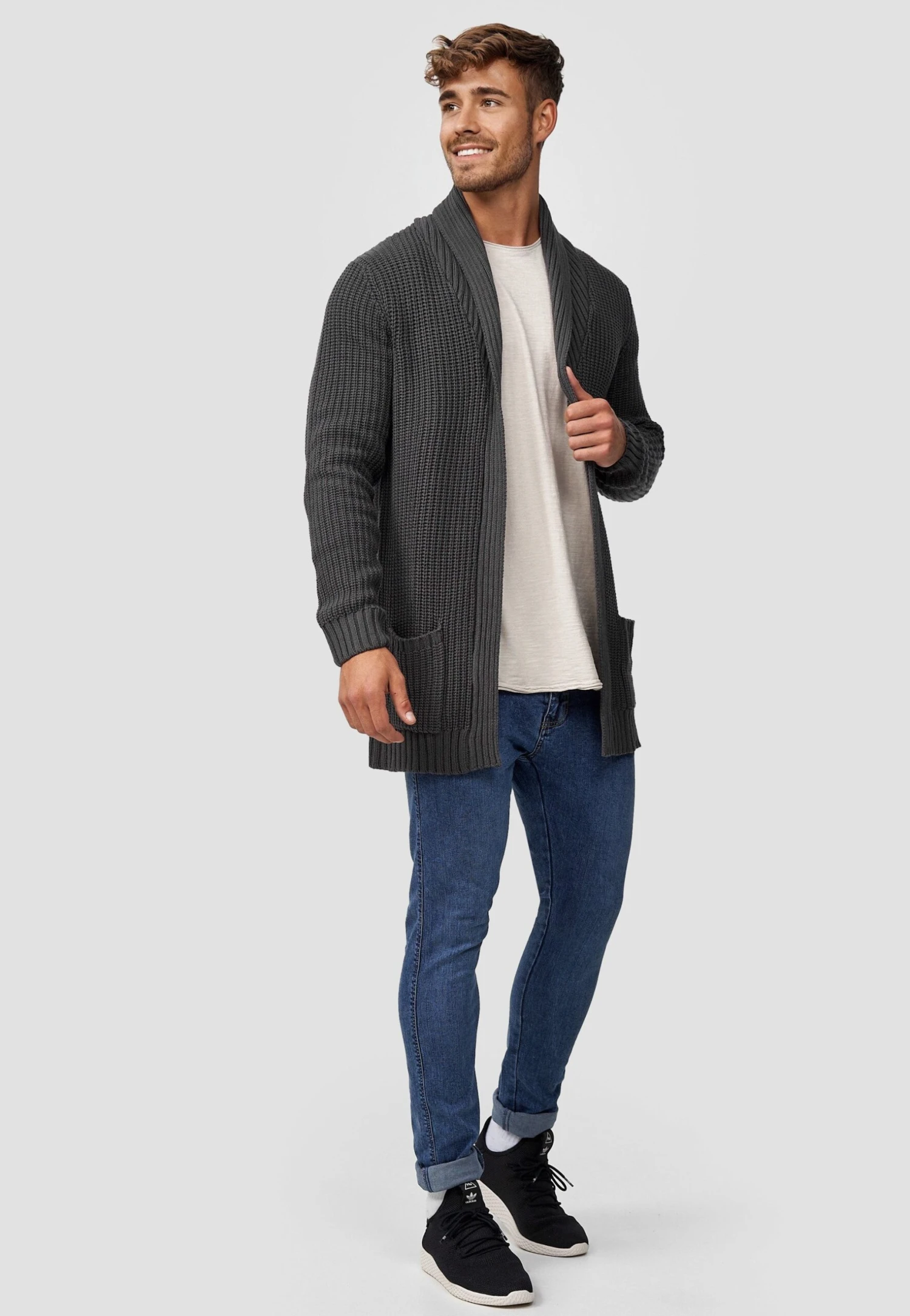 Indicode Jeans Anaheim - Vest - Dk Grey 4 Indicode Jeans Anaheim - Vest - Dk Grey - Afbeelding 2