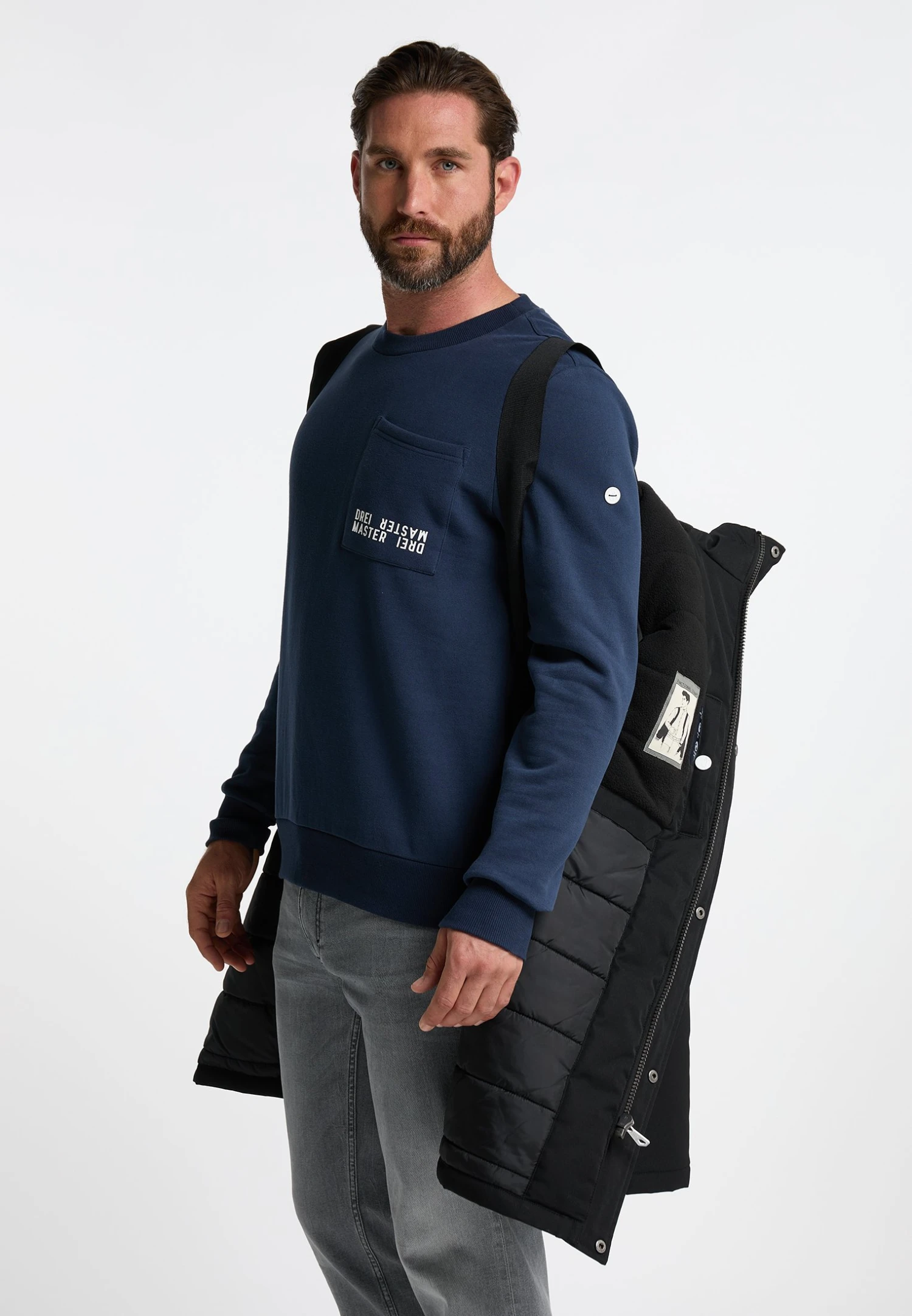 Dreimaster Stormcloud - Winterjas - Schwarz 5 Dreimaster Stormcloud - Winterjas - Schwarz - Afbeelding 3