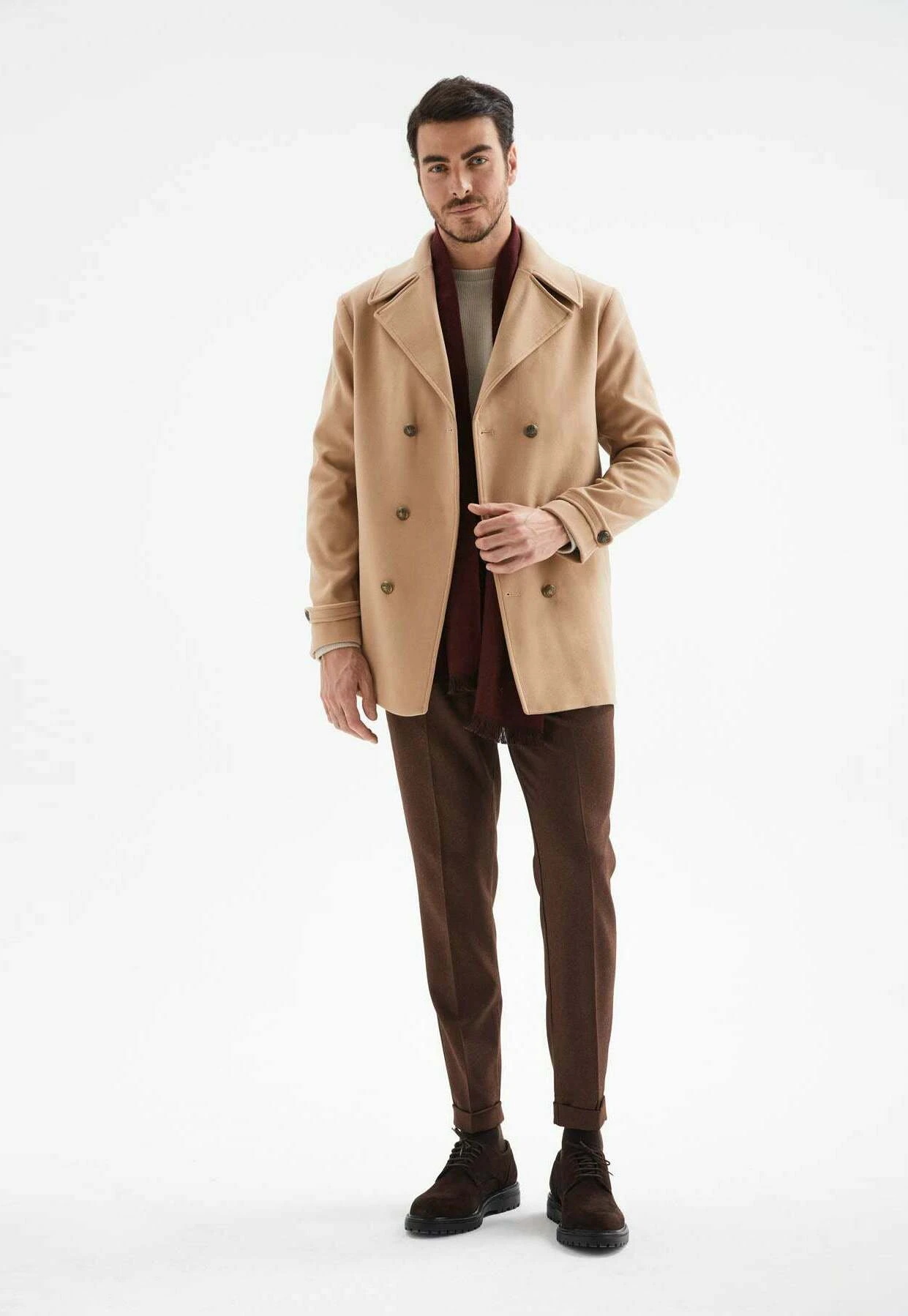 Halflange Jas - Camel 4 Halflange Jas - Camel - Afbeelding 2