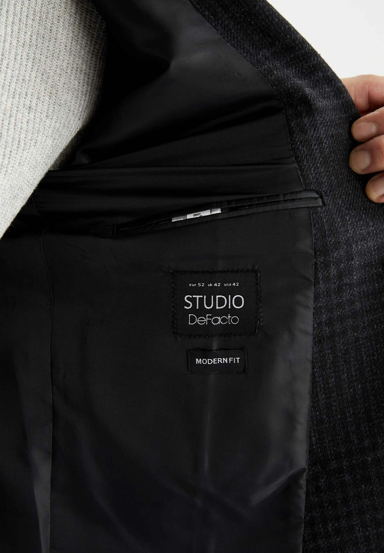 DeFacto Modern Fit- Blazer - Anthracite 6 DeFacto Modern Fit- Blazer - Anthracite - Afbeelding 4