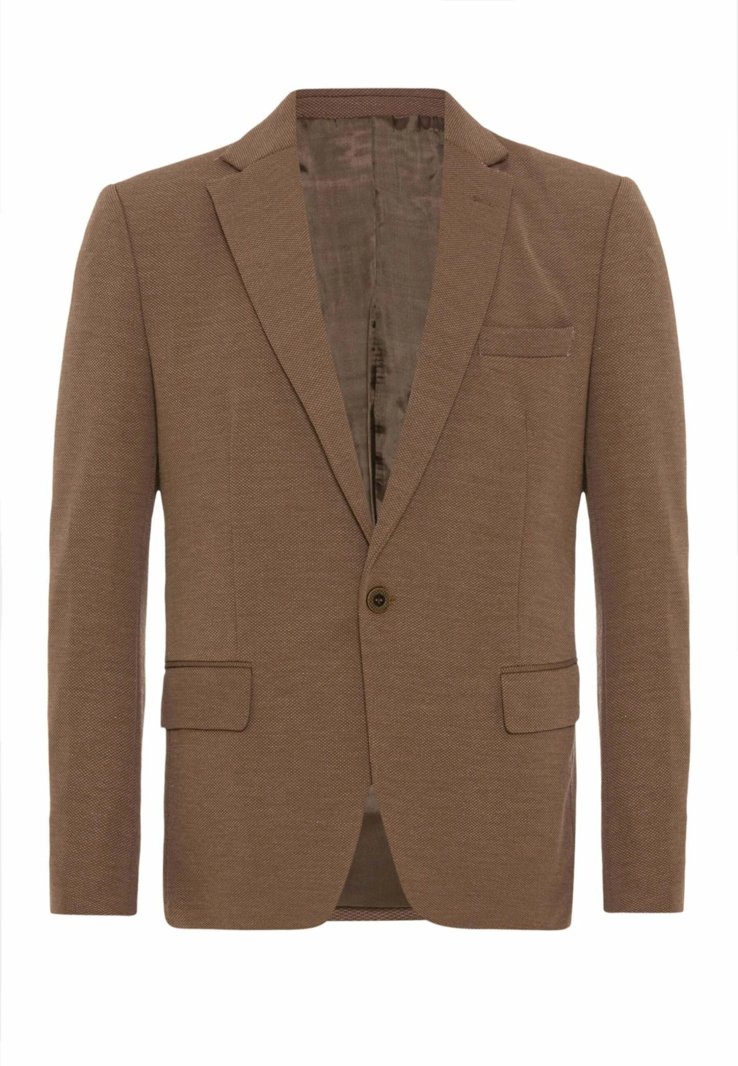 Slim Fit - Blazer - Brown 3 Slim Fit - Blazer - Brown