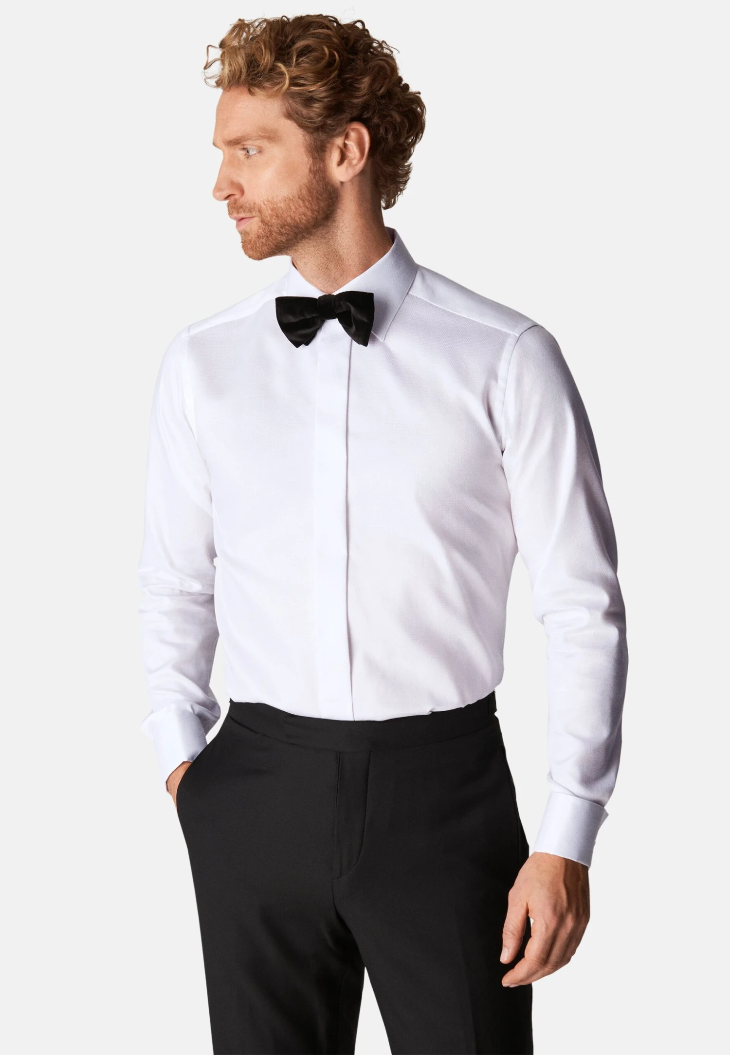 ETON Slim Fit Dobby Evening - Zakelijk Overhemd - White 3 ETON Slim Fit Dobby Evening - Zakelijk Overhemd - White