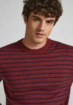 Pepe Jeans Andre Stripes - Trui - Burgundy Red -ZALANDO WINKEL 260c7367974d4aa5ad31f7bbbd29f556