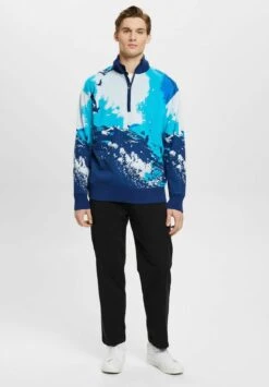 ESPRIT Mit Wellenmuster - Trui - Blue -ZALANDO WINKEL 26790bbd45b64a97a7e1b9db5247d48a