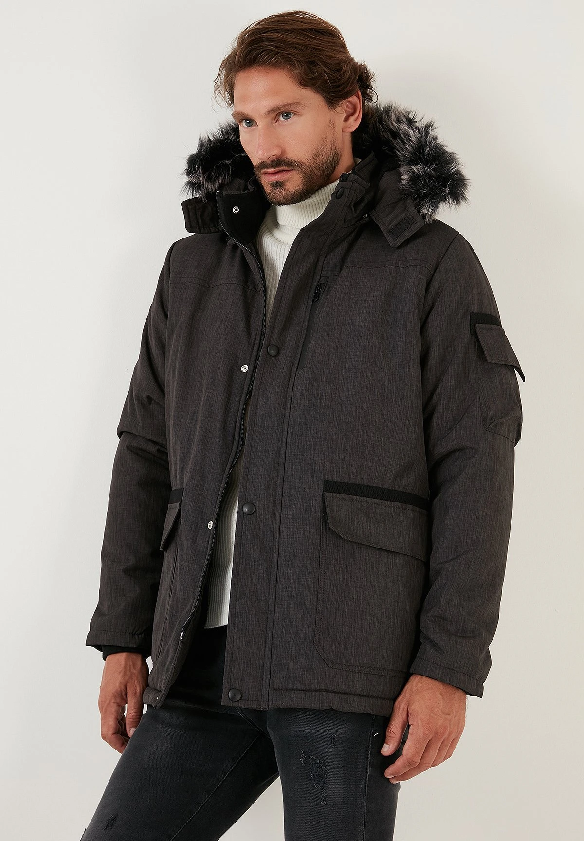 Hooded - Winterjas - Smoked Color 6 Hooded - Winterjas - Smoked Color - Afbeelding 4