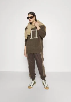 Les Deux Encore Intarsia - Trui - Walnut/Ivory -ZALANDO WINKEL 281e6300b4f74e5c91cbe224904f3662