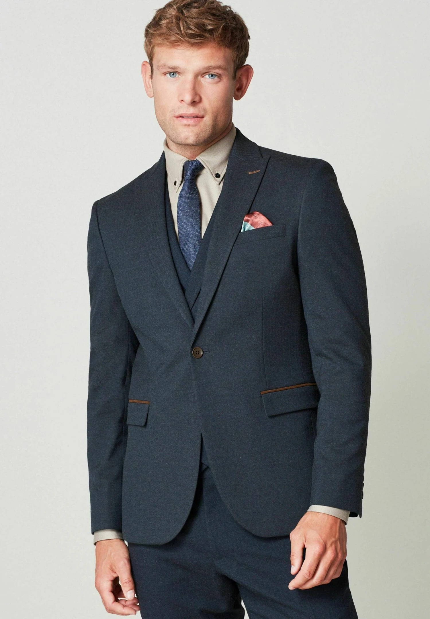 Next Trimmed Herringbone - Colbert - Navy Blue 3 Next Trimmed Herringbone - Colbert - Navy Blue