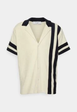 Les Deux Javier Sport Towel Shirt - Overhemd - Ivory/Dark Navy -ZALANDO WINKEL 2b9b578c72e34794bfae0e1aca88c882
