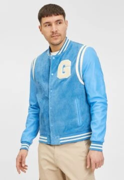 Goosecraft Gc Melrose - Leren Jas - Blaugrau