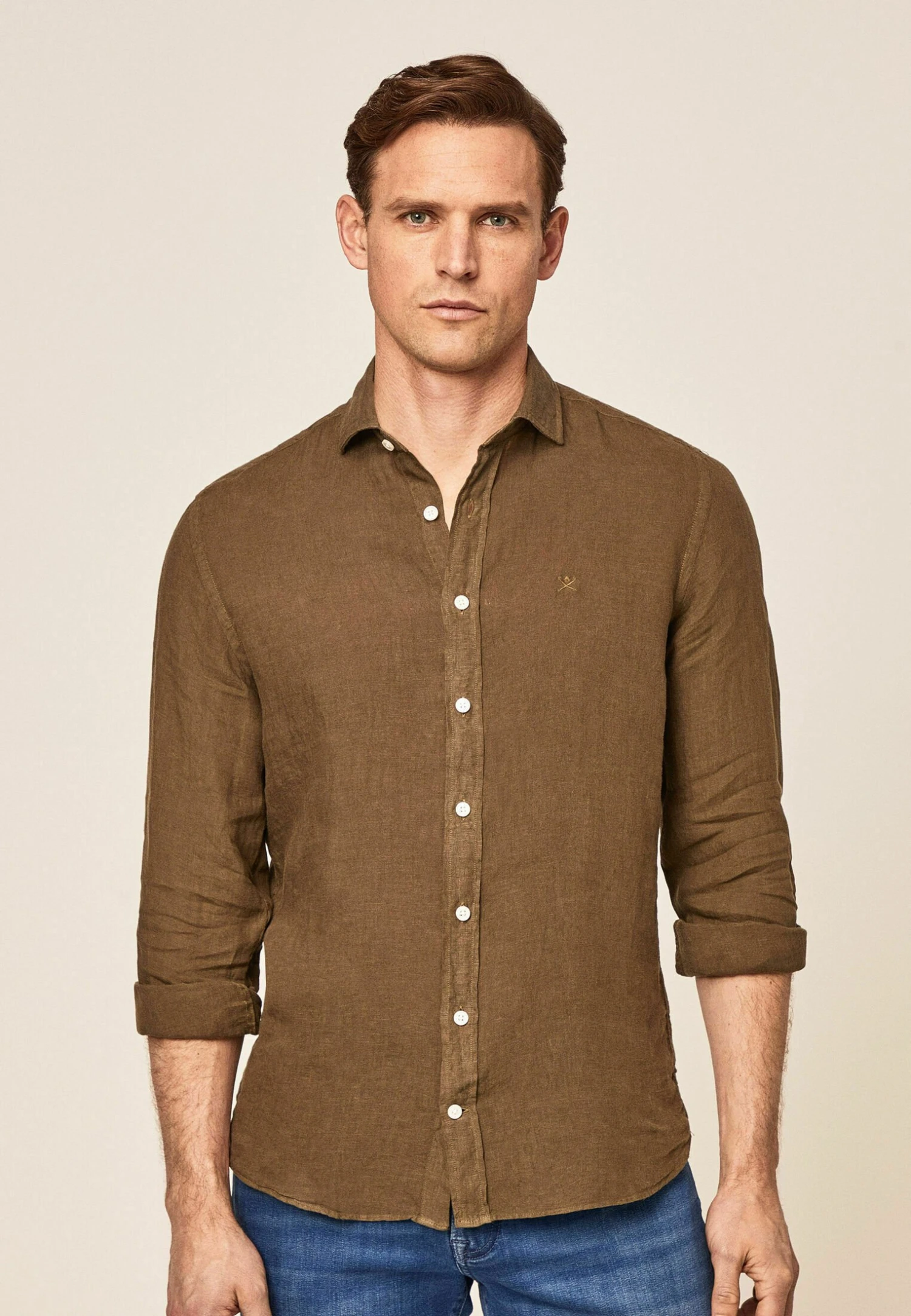 Hackett London Overhemd - Olive 8 Hackett London Overhemd - Olive - Afbeelding 6