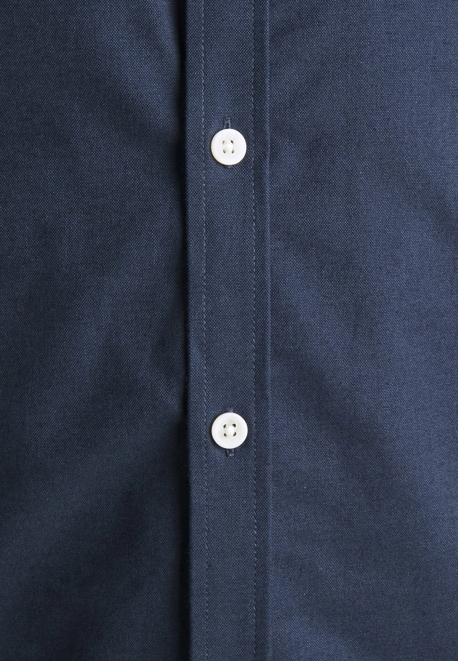 Lindbergh Oxford Manderin Superflex Ls - Overhemd - Navy 5 Lindbergh Oxford Manderin Superflex Ls - Overhemd - Navy - Afbeelding 3