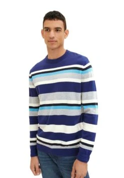 Tom Tailor Mit Streifenmuster - Trui - Dark Blue Multicolor Stripe -ZALANDO WINKEL 312894b8cfdf4959a13f9017097df8e3