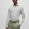 Boss S H-Joe-Spread-C1-222 - Overhemd - Open Green Ten