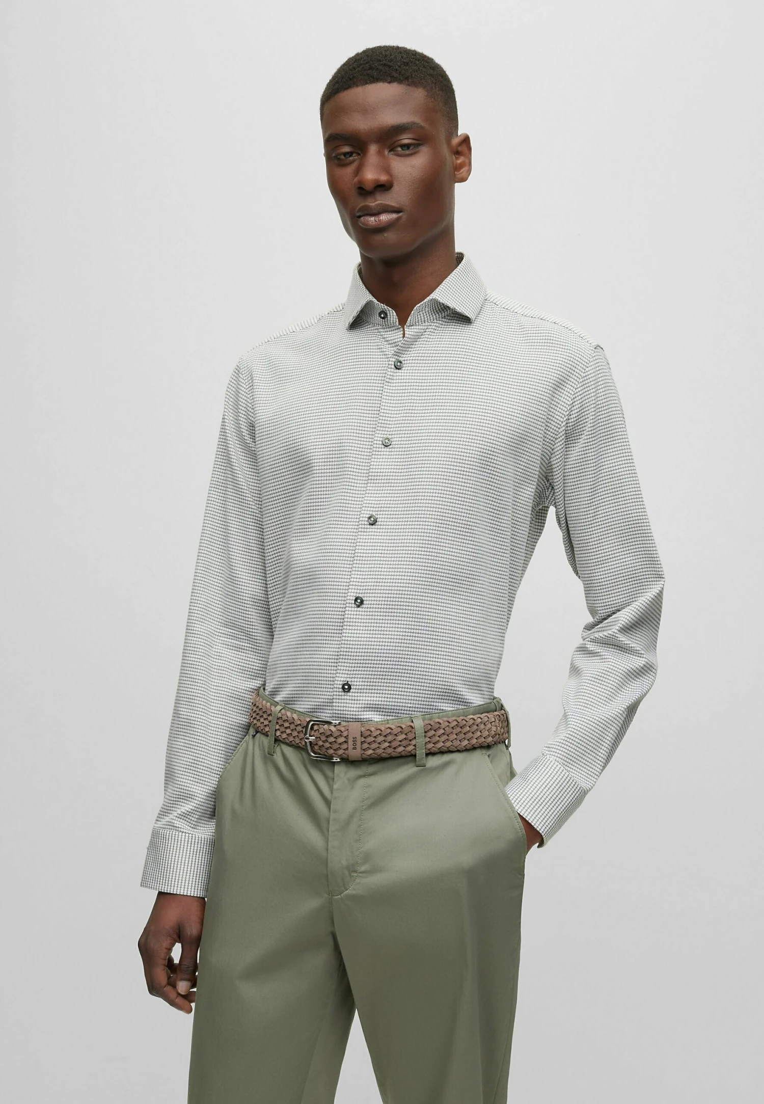 Boss S H-Joe-Spread-C1-222 - Overhemd - Open Green Ten 3 Boss S H-Joe-Spread-C1-222 - Overhemd - Open Green Ten