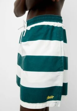 PULL & BEAR Striped Print - Zwemshorts - Green -ZALANDO WINKEL 3571b326a69e4b62ae2d50feb0f92bb0