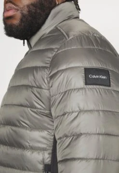 Calvin Klein Side Logo Jacket - Halflange Jas - Gunmetal -ZALANDO WINKEL 35a20c225346412b826d589aa341bd83