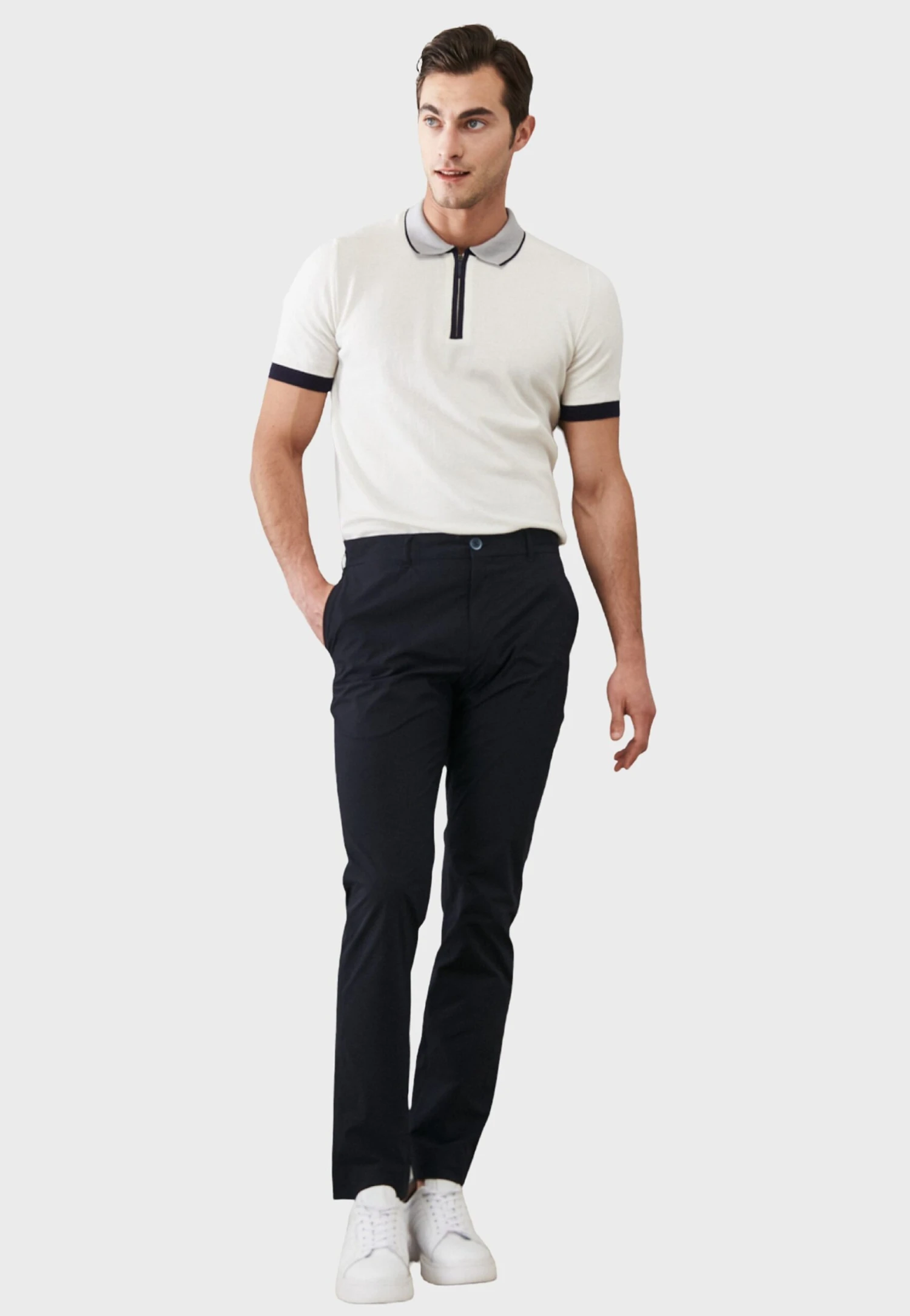 Slim Fit Side Pocket - Broek - Navy Blue 8 Slim Fit Side Pocket - Broek - Navy Blue - Afbeelding 6