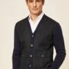 Hackett London Safari Hybrid Cardi - Vest - Navy -ZALANDO WINKEL 37d3ae9b9ee746059fa9a9de61db58f3