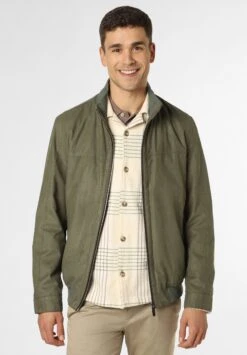 Bugatti Imitatieleren Jas - Oliv