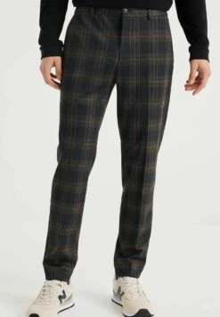 WE FASHION Heren Slim Fit Pantalon Met Dessin - Broek - Grey