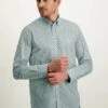 PoplinWith Button Down Collar - Overhemd - White Azure