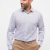 Eterna Print Modern Fit - Overhemd - Grau