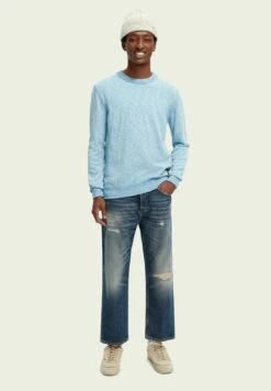 Scotch & Soda Crewneck- Trui - Sky Blue Melange -ZALANDO WINKEL 3cfc09fd62494c37809a3de4045a50a3
