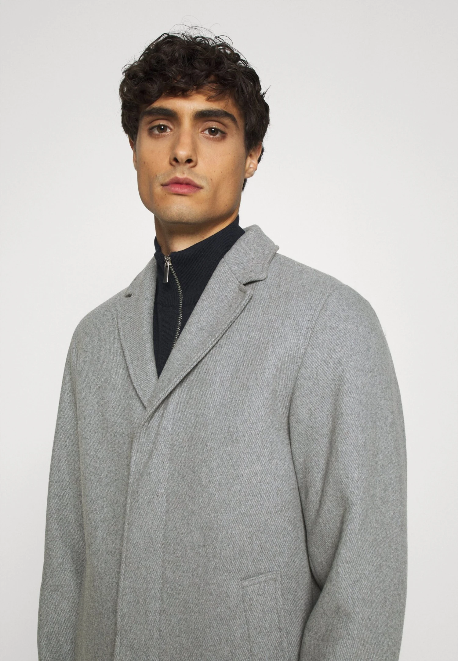 Selected Homme SlhhagenCoat- Mantel - Grey Melange 8 Selected Homme SlhhagenCoat- Mantel - Grey Melange - Afbeelding 6