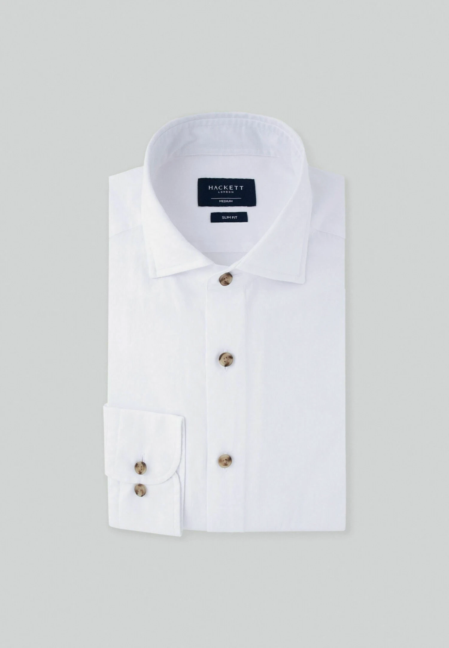 Hackett London Piece Dyed Soft- Overhemd - White 9 Hackett London Piece Dyed Soft- Overhemd - White - Afbeelding 7